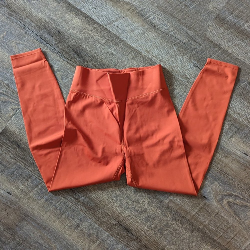 NWT Madewell MWL High-Rise Orange Stretch Leggings | M